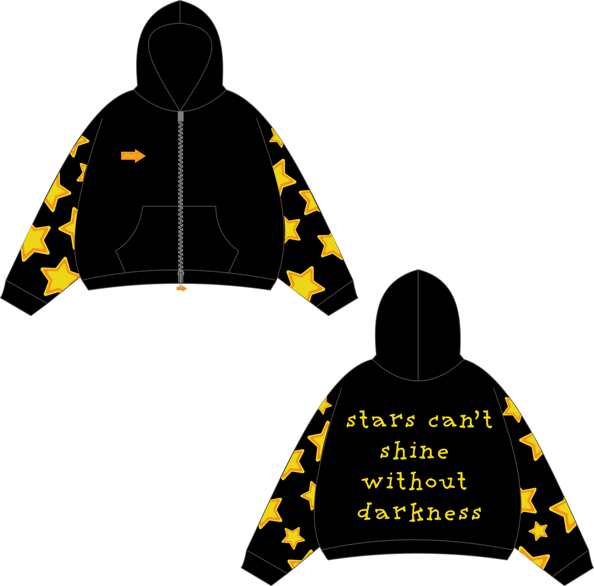 "STARS" Zip-Up Hoodie